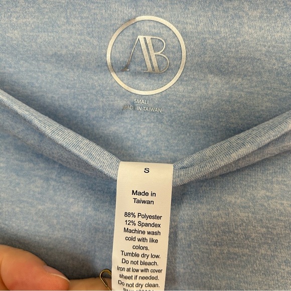 Addison Bay Leggings Ludlow Light Heather Blue Solid Active Fitness Fashion - Picture 5 of 11